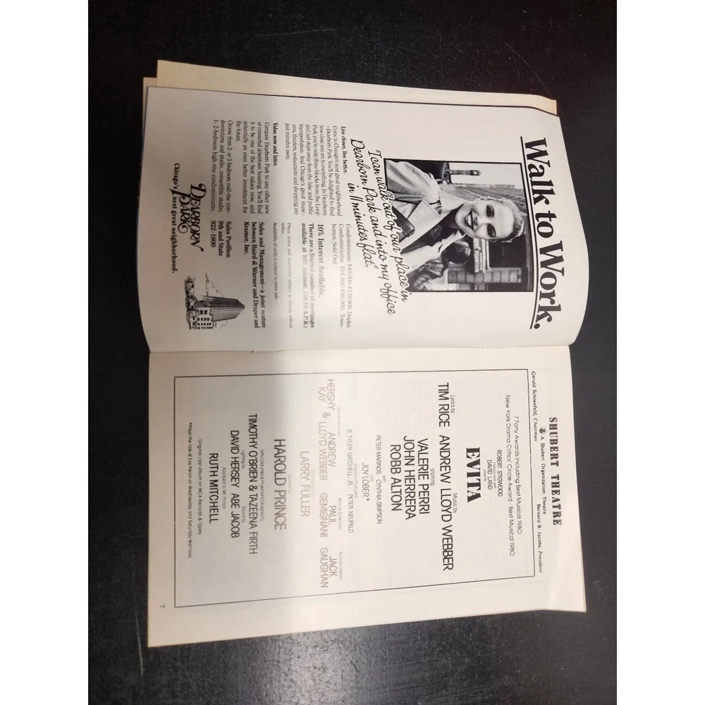 Vintage Stagebill Evita Shubert Theatre January 1980 Broadway‎ Program